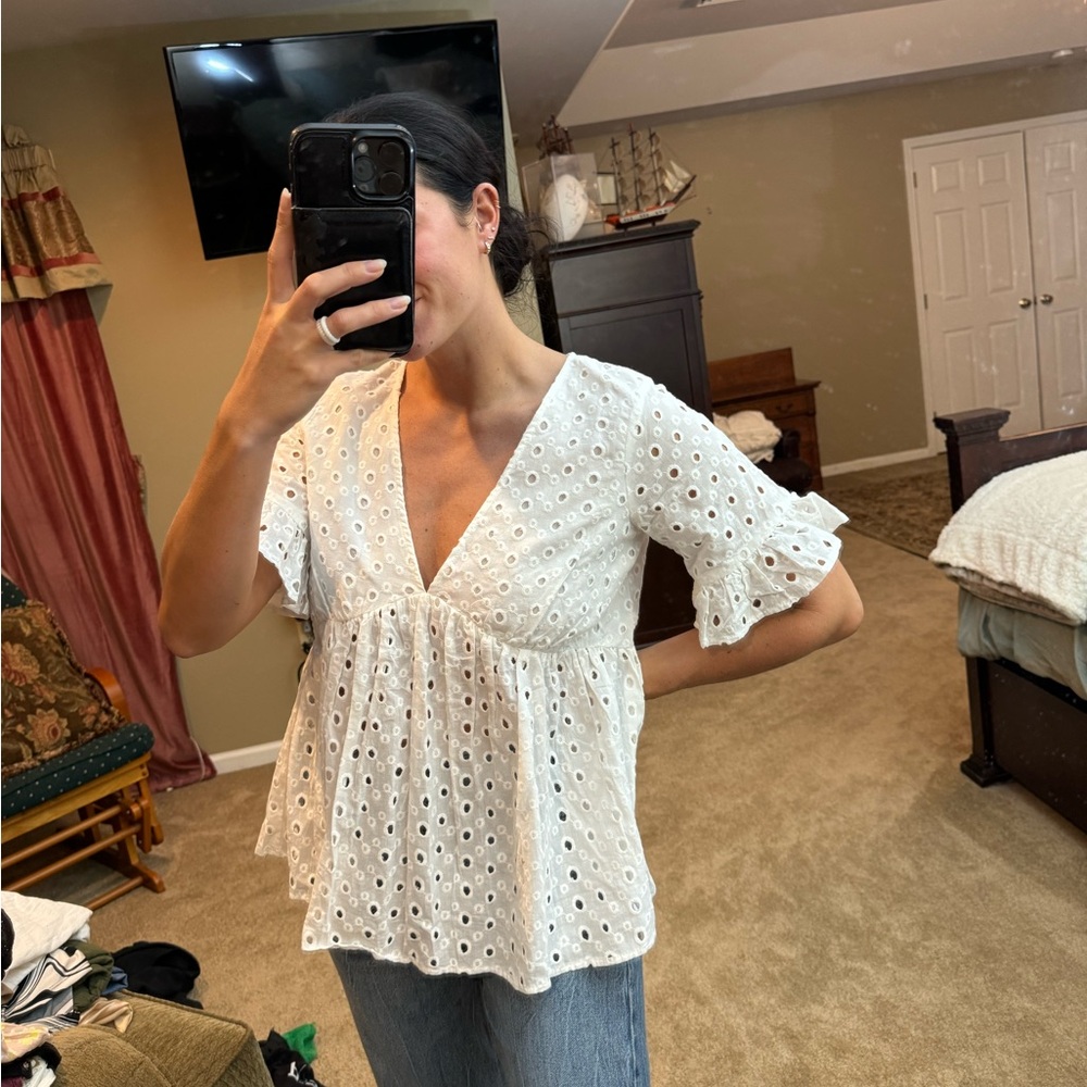 ASOS eyelet blouse